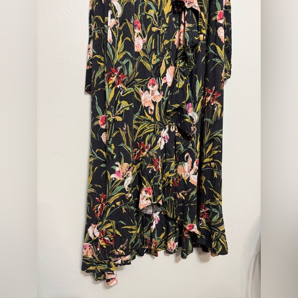 Maeve x Anthropologie Gabriela Ruffled Maxi Dress in Black Multi - XL - Picture 4 of 11